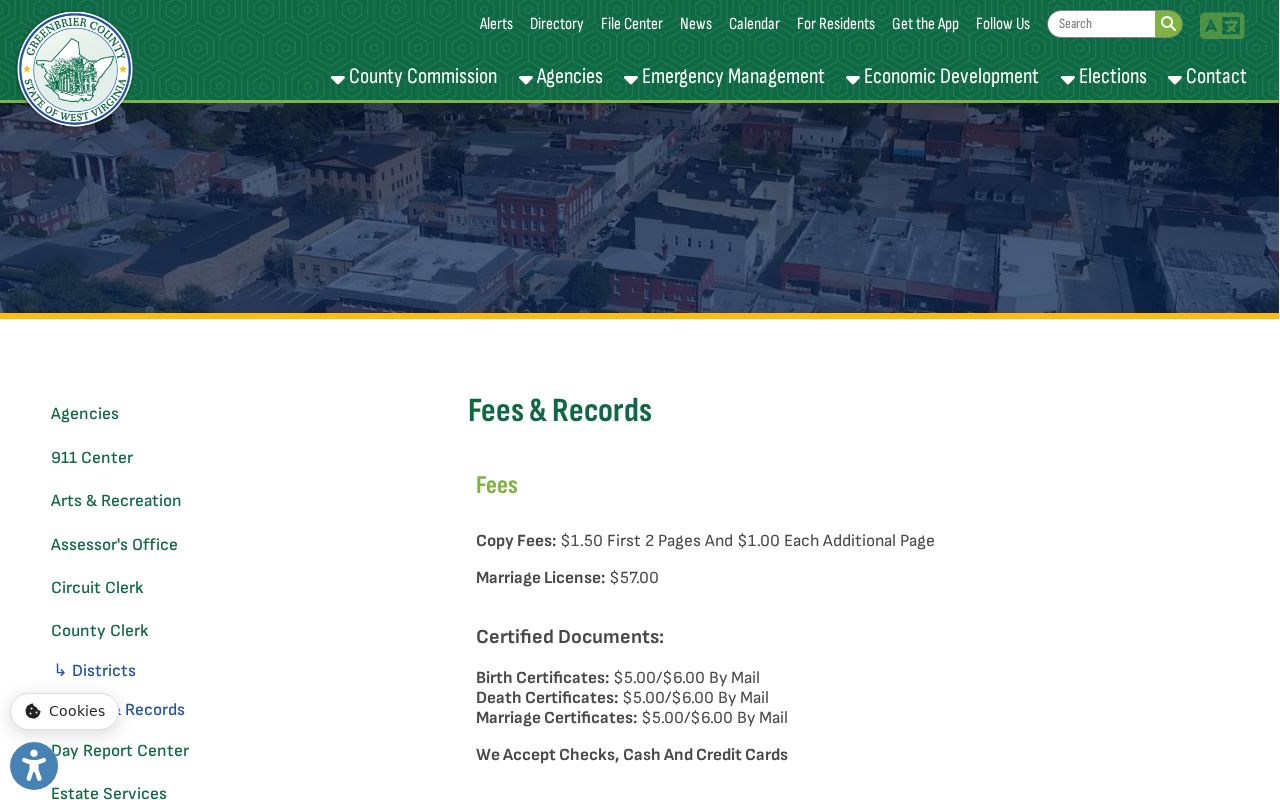 Greenbrier County former owner deed research fees and online record inquiry access